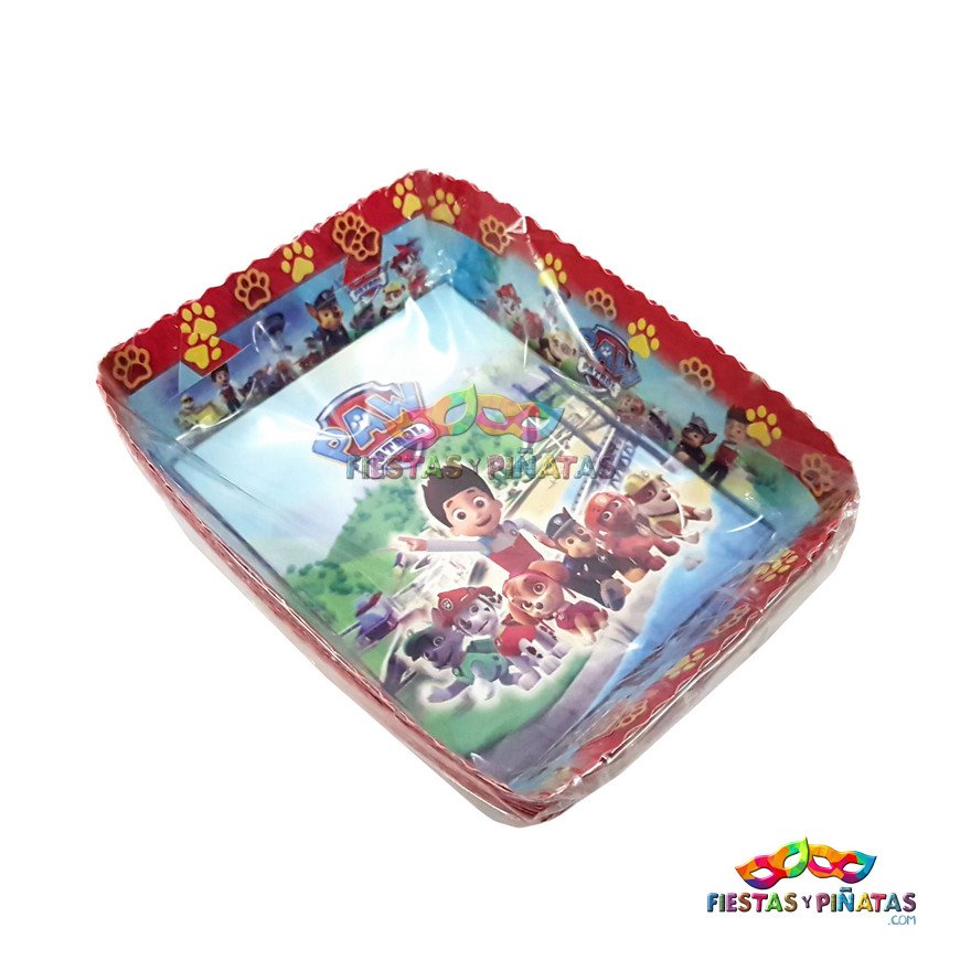 BANDEJA PAW PATROL – PATRULLA CANINA X 12 UNIDADES – Fiestas y